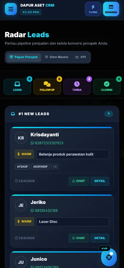 🏠 DASHBOARD CRM INDEX